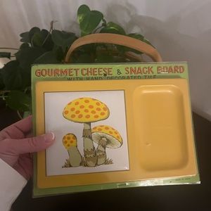 Vintage mushroom cheese/snack board
